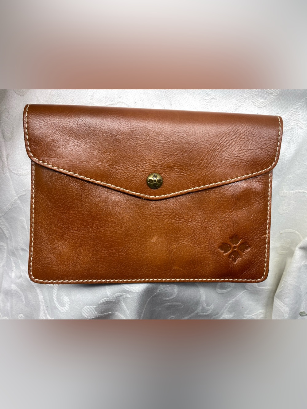 Patricia Nash Heritage Envelope Style Leather Clutch